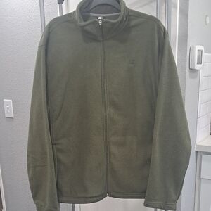 STARTER Men's Olive Green Fleece Jacket, Like New. Size L.